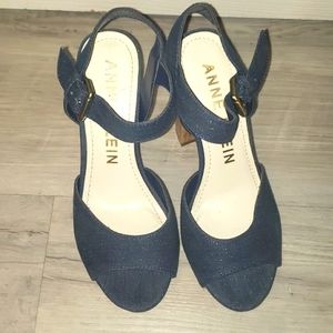 Anne Klein, blue heels, size 7. Only worn once